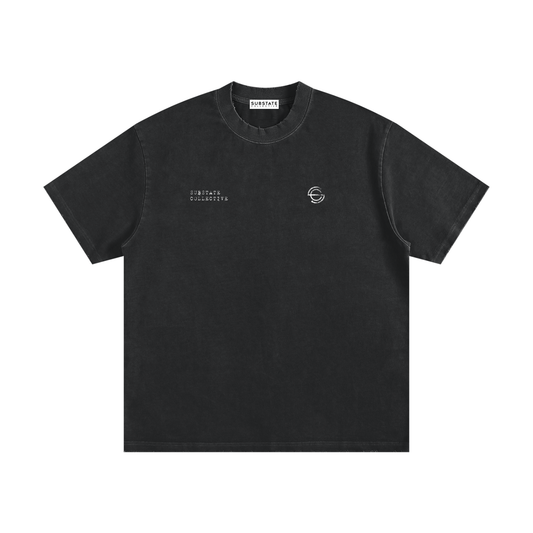 Substate "Resilient" Heavyweight Vintage Washed Frayed T-Shirt
