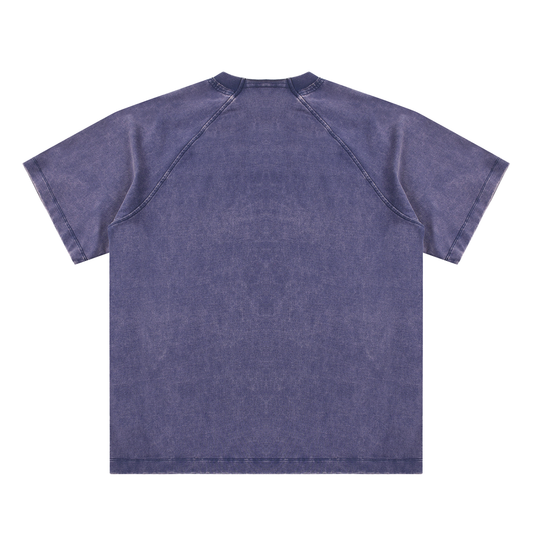 Clean Vintage Washed Raglan Cotton T-Shirt