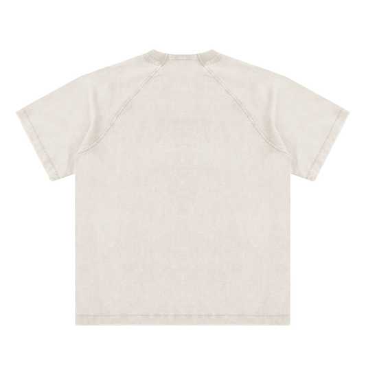 Clean Vintage Washed Raglan Cotton T-Shirt