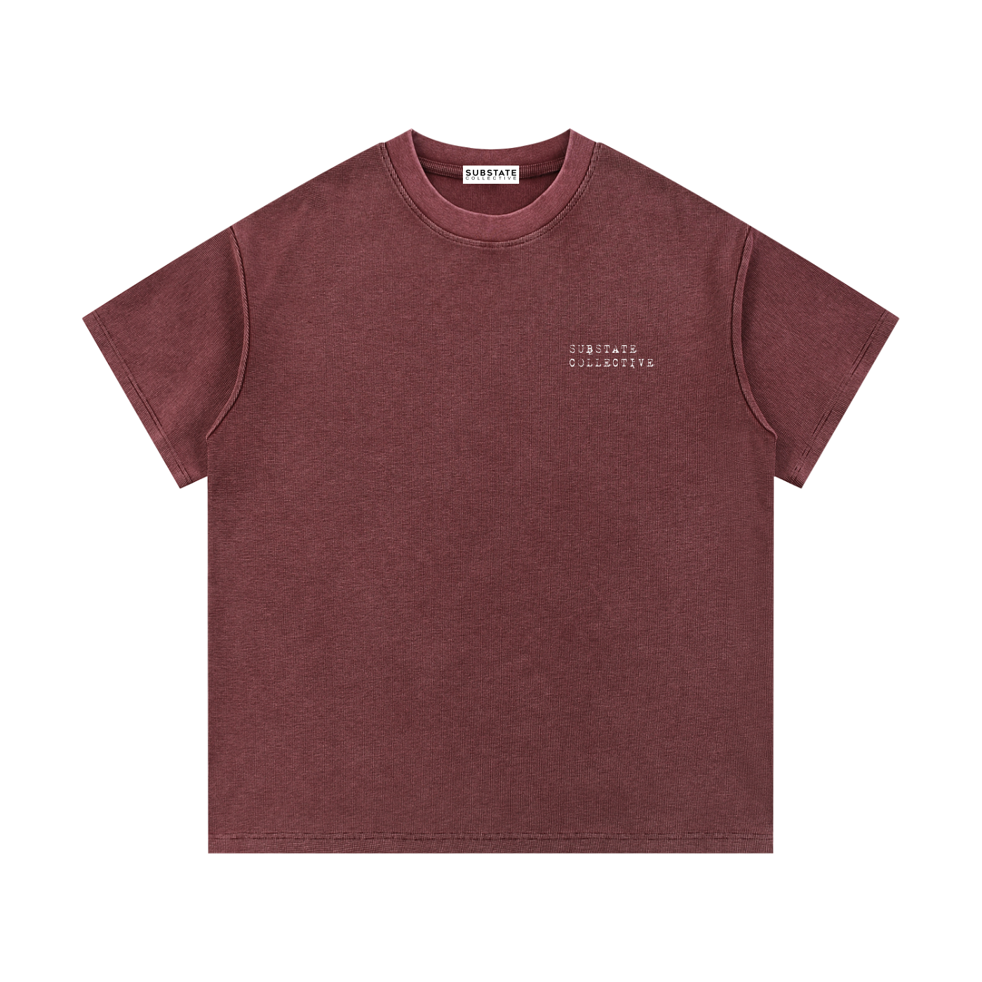 Mineral Wash Waffle Regular Fit Knit T-Shirt