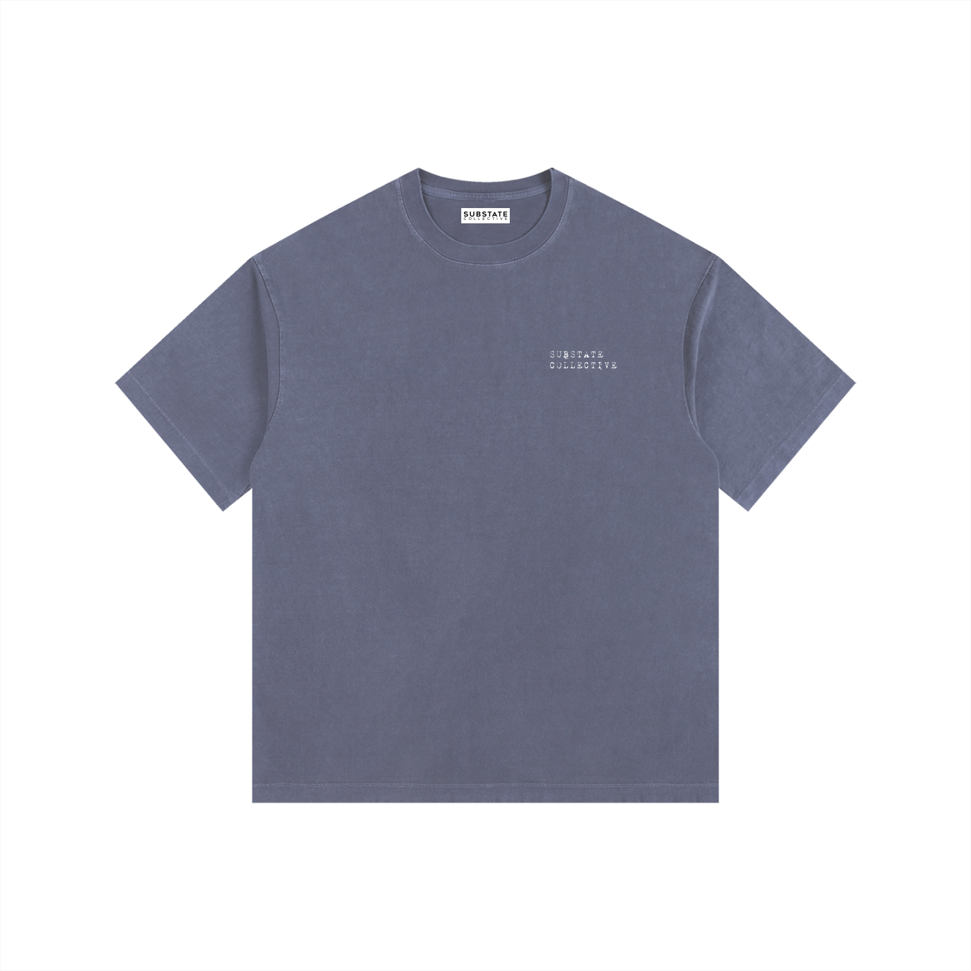 Substate Crest Vintage Washed Oversized Cotton T-Shirt