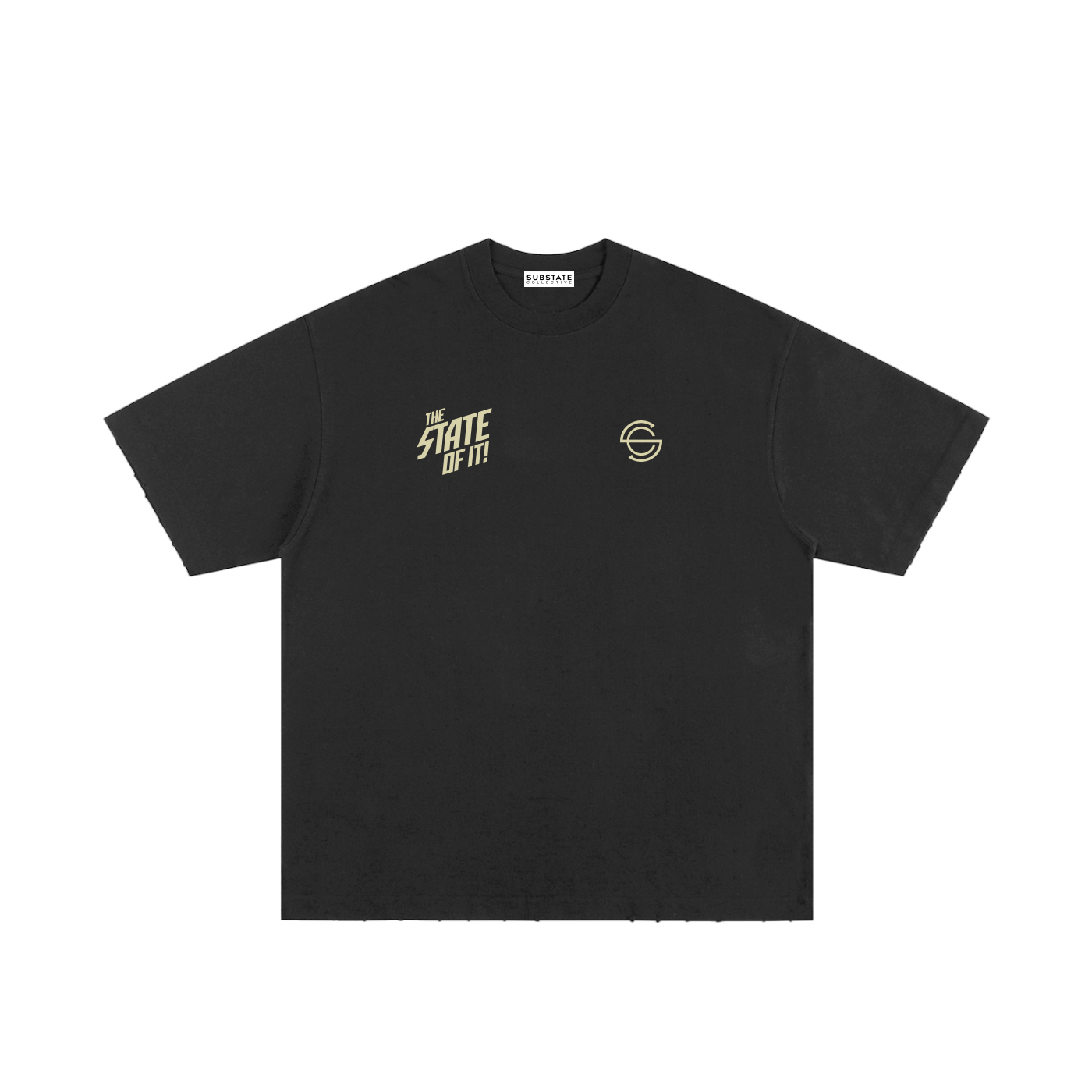 SUBSTATE 'The State Of It' Oversized Heavyweight Hand-frayed T-Shirt