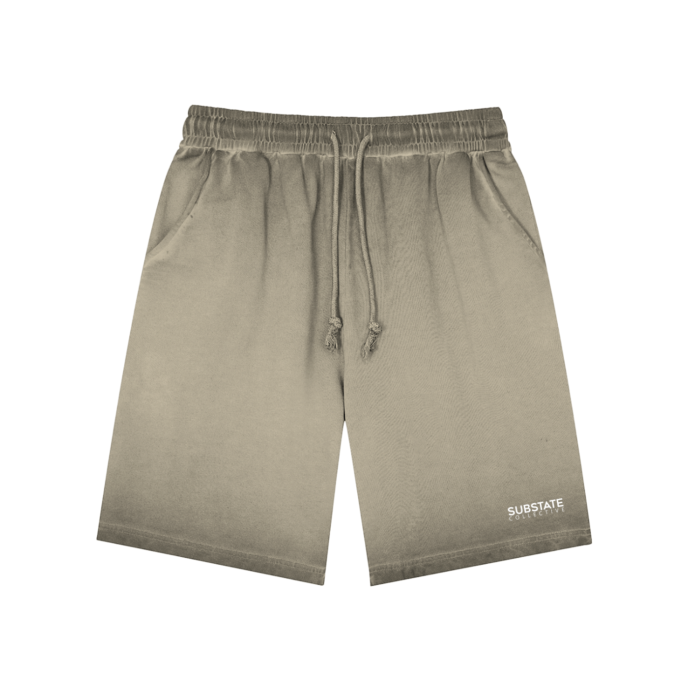 Substate Collective Vintage Sun-Faded Jogger Shorts.