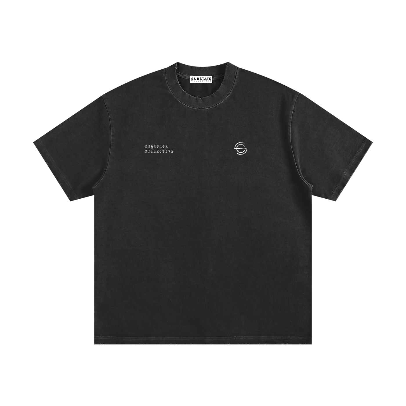 Substate 'Resilient' Oversized Heavyweight Vintage Washed Frayed T-Shirt
