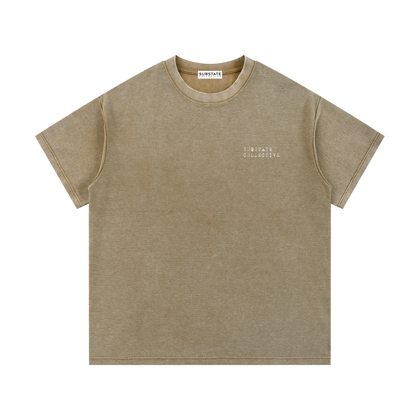 Mineral Wash Waffle Regular Fit Knit T-Shirt