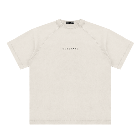 Clean Vintage Washed Raglan Cotton T-Shirt