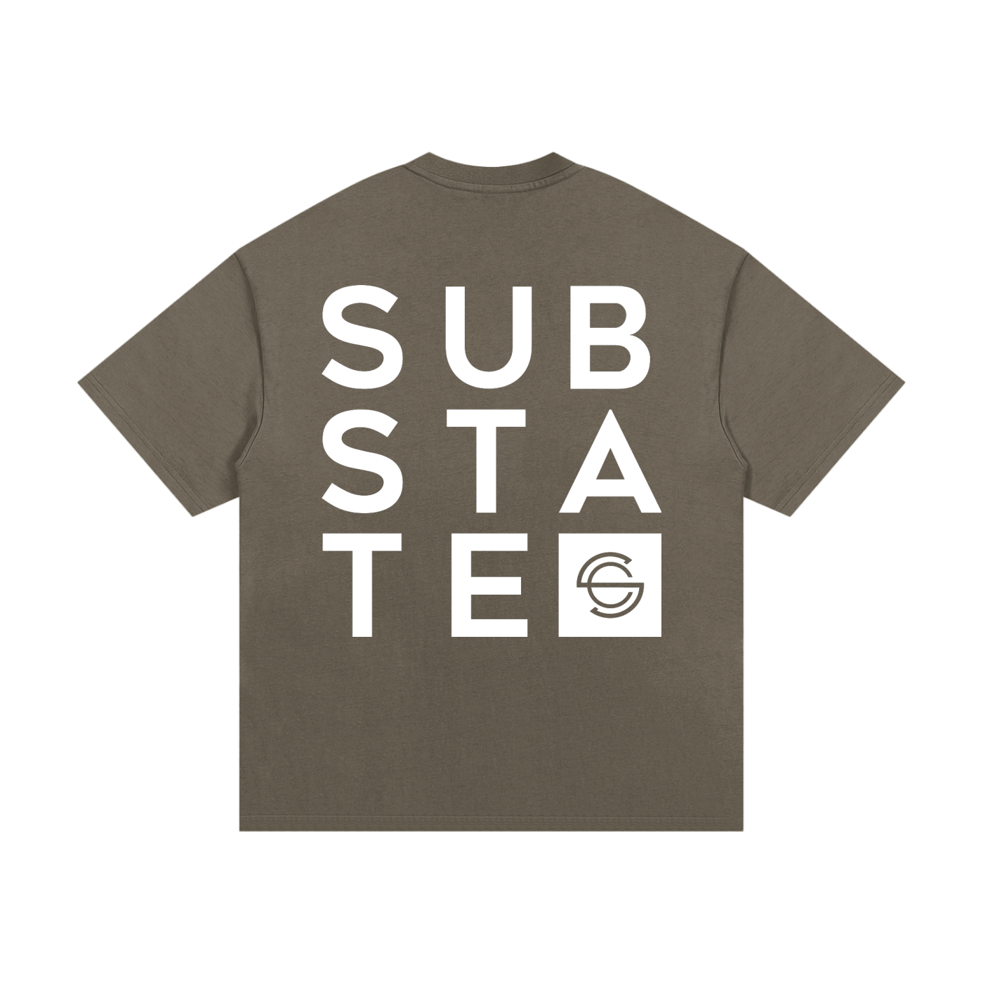 Substate Block Print Oversized Heavyweight Cotton T-Shirt