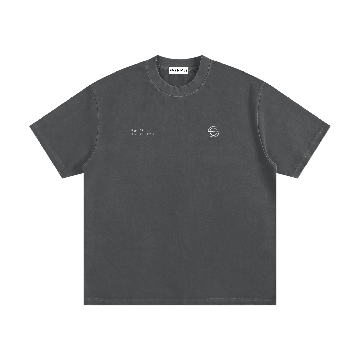 Substate 'Resilient' Oversized Heavyweight Vintage Washed Frayed T-Shirt