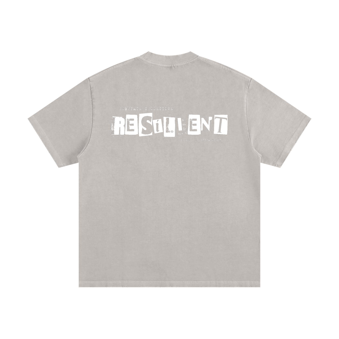 Substate 'Resilient' Oversized Heavyweight Vintage Washed Frayed T-Shirt