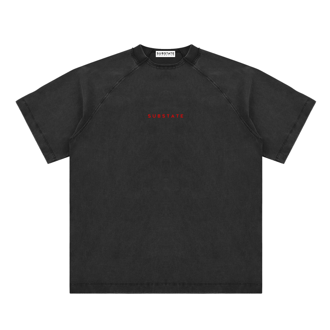 Clean Vintage Washed Raglan Cotton T-Shirt