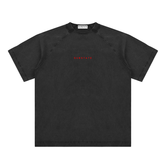 Clean Vintage Washed Raglan Cotton T-Shirt