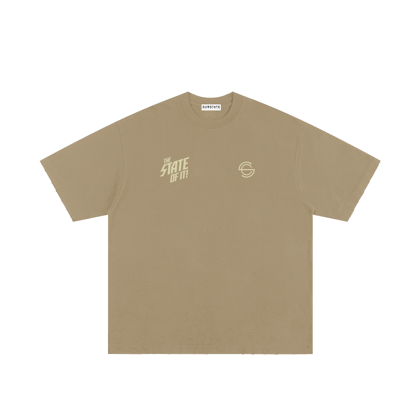 SUBSTATE 'The State Of It' Oversized Heavyweight Hand-frayed T-Shirt