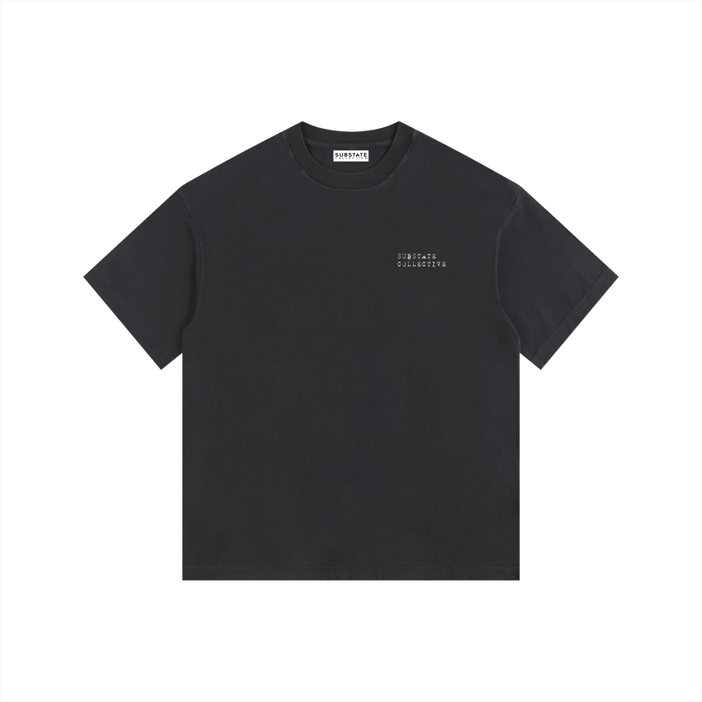Substate Crest Vintage Washed Oversized Cotton T-Shirt
