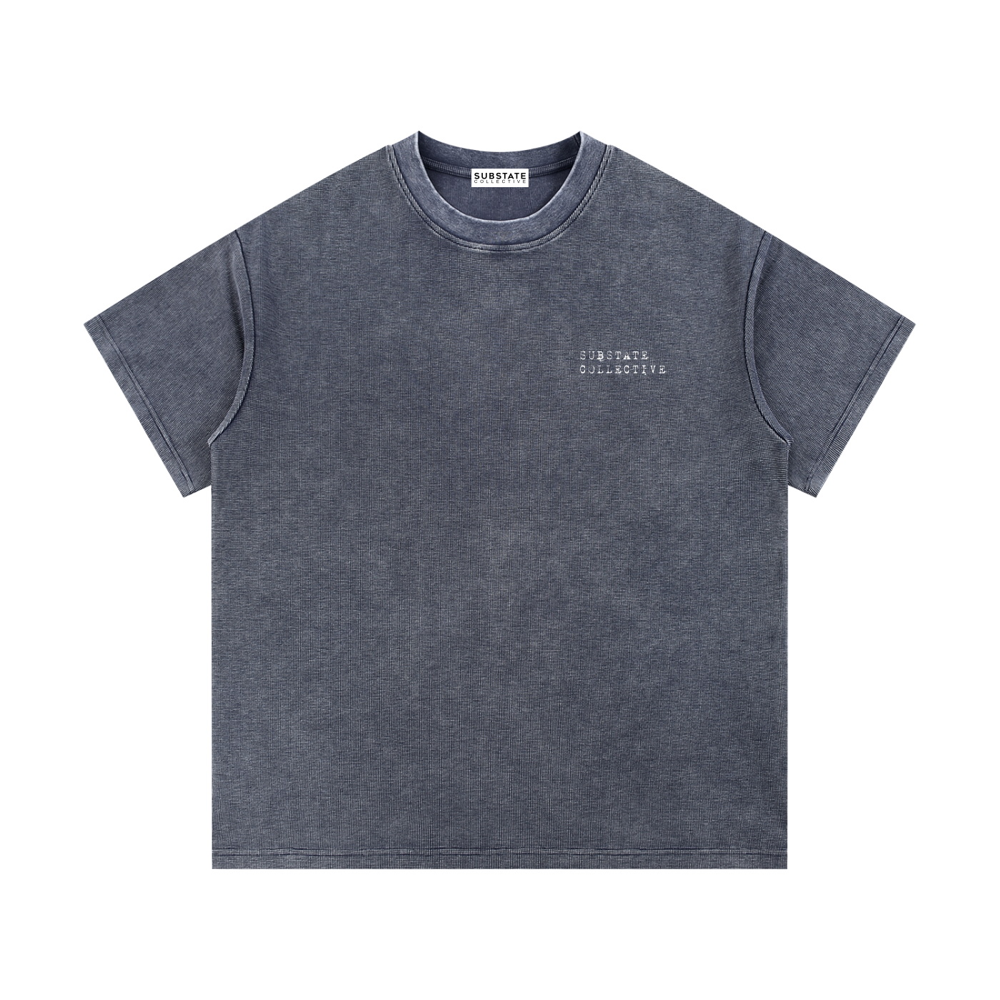 Mineral Wash Waffle Regular Fit Knit T-Shirt