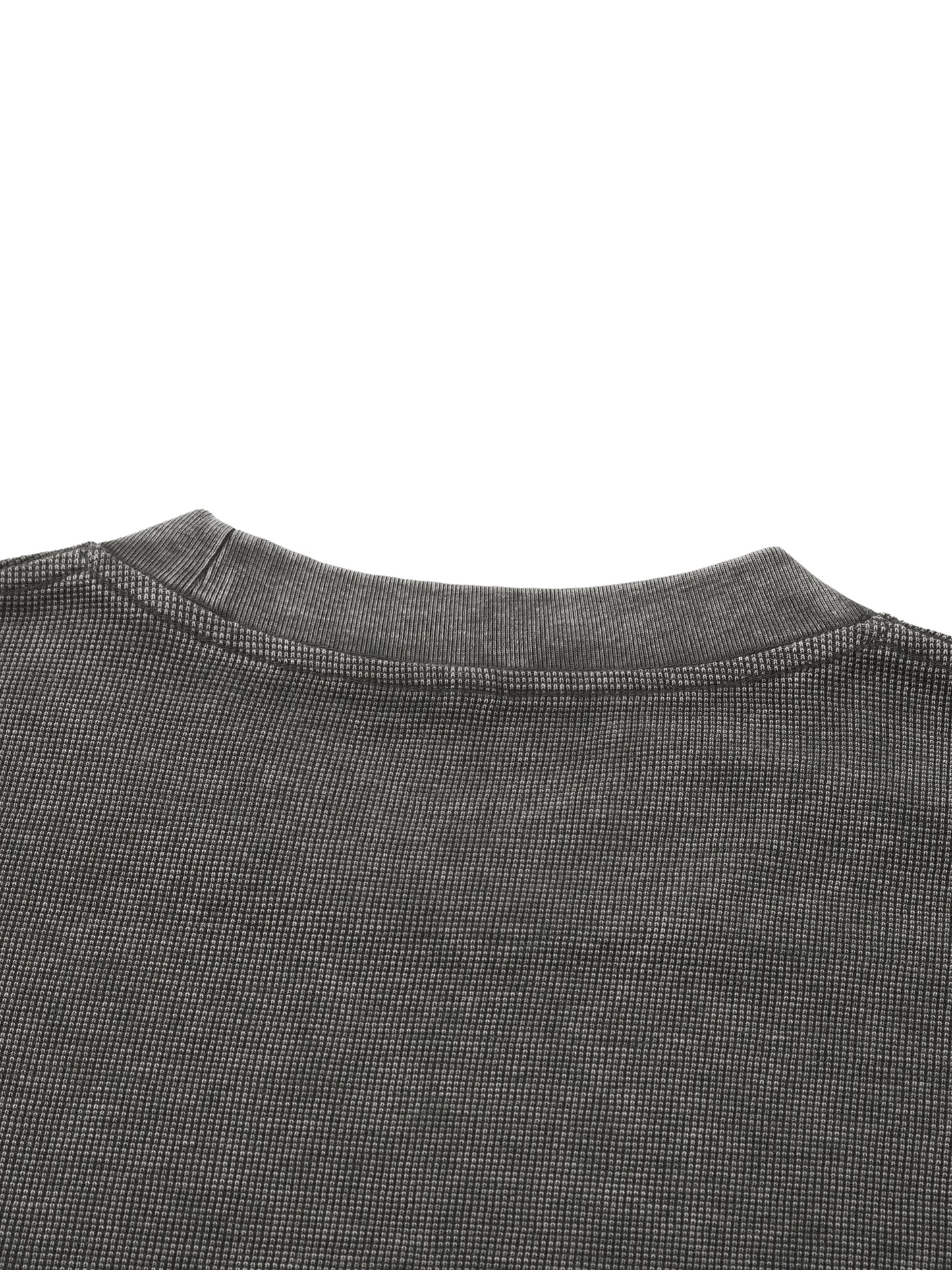 Mineral Wash Waffle Regular Fit Knit T-Shirt