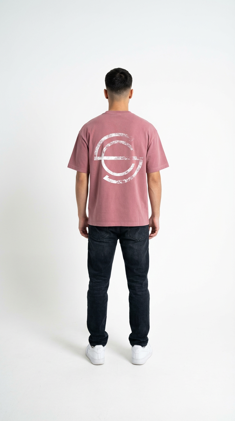 Substate Crest Vintage Washed Oversized Cotton T-Shirt